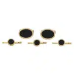 Vintage Tiffany & Co. Onyx Cufflink and Stud Dress Set