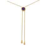 Vintage Italian Amethyst Adjustable Tassel Necklace