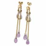 Vintage Amethyst Knotted Drop Earrings