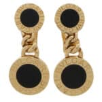 Vintage Bvlgari Onyx Double Drop Earrings