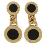 Vintage Bvlgari Onyx Double Drop Earrings