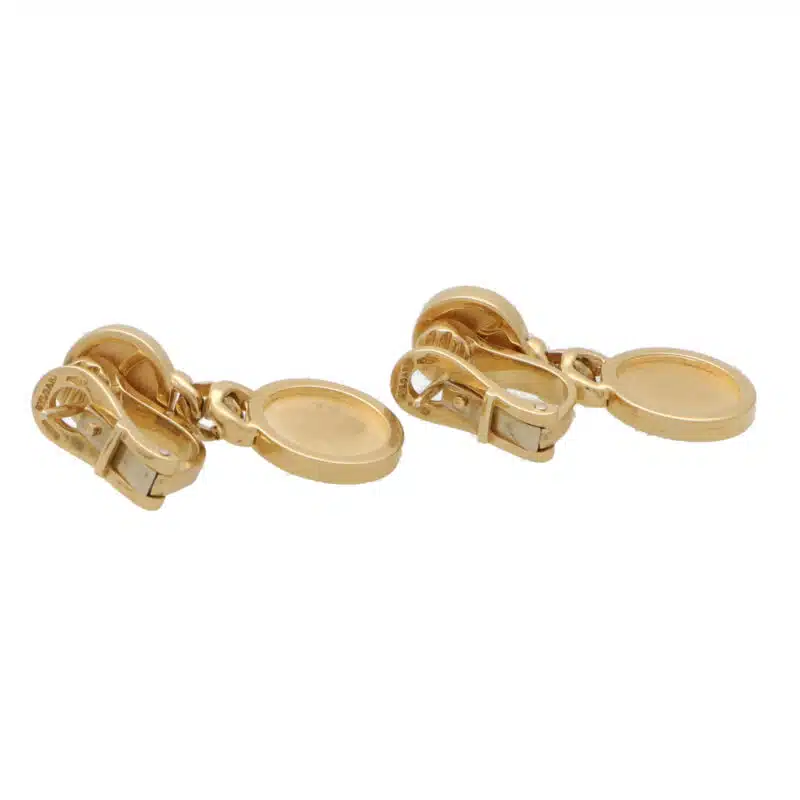 Vintage Bvlgari Onyx Double Drop Earrings