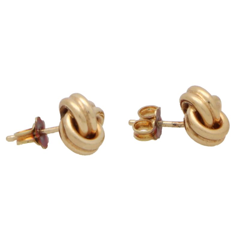 Vintage Woven Knot Stud Earrings