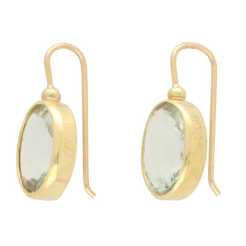Vintage Aquamarine Drop Earrings