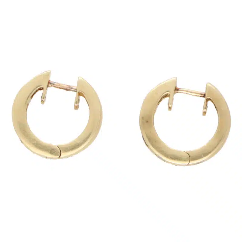 Vintage Blue Sapphire Hoop Earrings