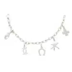 Vintage Cartier Diamond Set Charm Bracelet