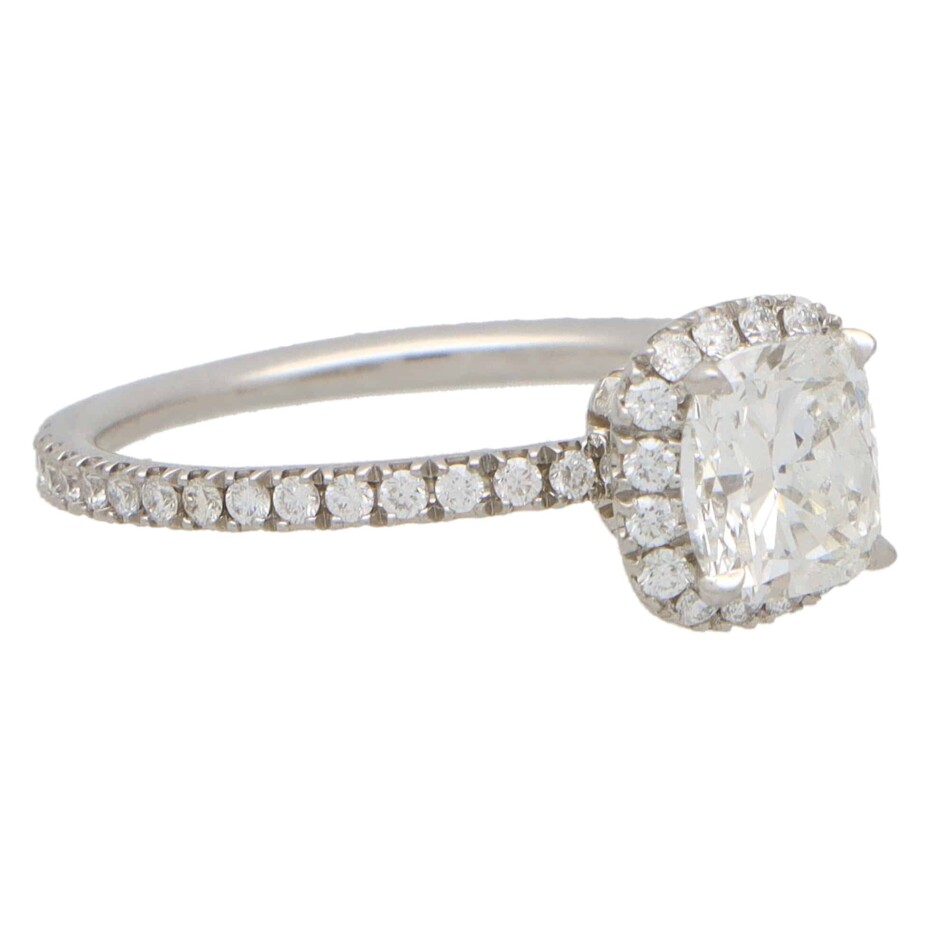 Vintage GIA Certified Harry Winston Cushion Cut Diamond Ring