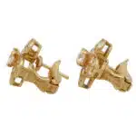 Vintage Van Cleef & Arpels Diamond Trefle Clover Earrings