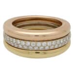 Vintage Cartier Diamond Trinity Bombe Ring