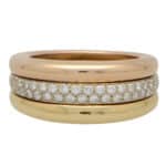 Vintage Cartier Diamond Trinity Bombe Ring