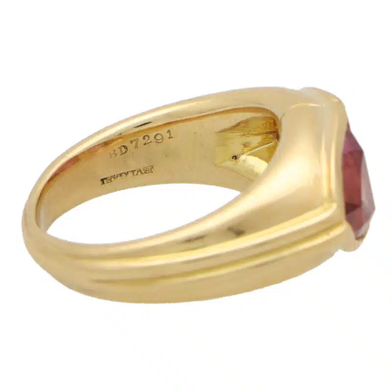 Vintage Bulgari Two Tone Pink Tourmaline Dress Ring