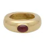 Vintage Chaumet Gypsy Set Ruby Chunky Ring