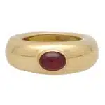 Vintage Chaumet Gypsy Set Ruby Chunky Ring