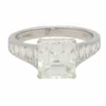 3.02ct Square Emerald Cut Diamond Ring