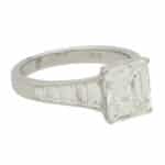 3.02ct Square Emerald Cut Diamond Ring