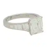 3.02ct Square Emerald Cut Diamond Ring