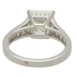 3.02ct Square Emerald Cut Diamond Ring