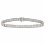 13.60 Carat Emerald Cut Diamond Line Tennis Bracelet