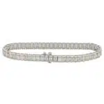 13.60 Carat Emerald Cut Diamond Line Tennis Bracelet