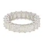 Art Deco Inspired Emerald Cut Diamond Full Eternity Band Ring