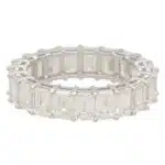 Art Deco Inspired Emerald Cut Diamond Full Eternity Band Ring