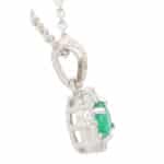 Emerald and Diamond Floral Cluster Pendant