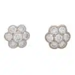 Convertible Pearl and Diamond Floral Drop/Stud Earrings