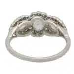 Oval Diamond Cluster Three Stone Ring