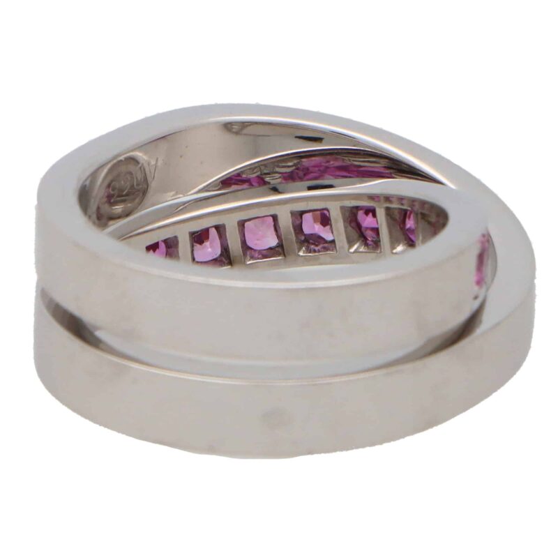 Vintage Cartier Pink Sapphire Nouvelle Vague Ring