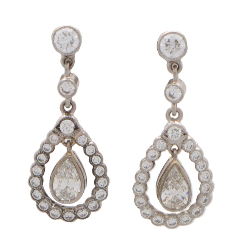 Diamond Garland Drop Earrings