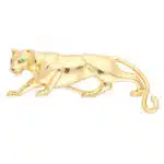 Vintage Panthère De Cartier Emerald Eyed Panther Brooch
