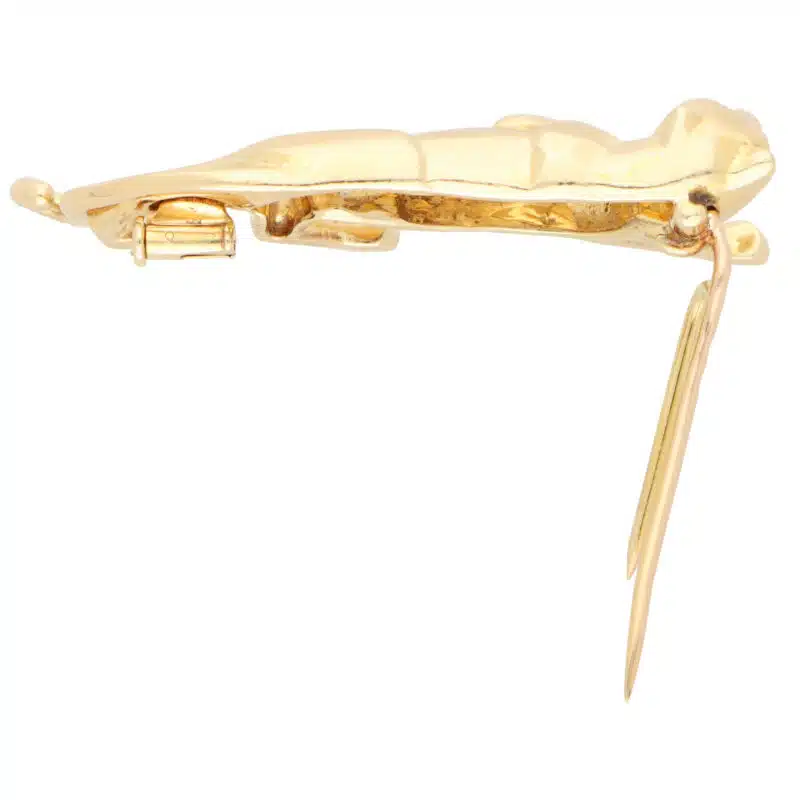 Vintage Panthère De Cartier Emerald Eyed Panther Brooch