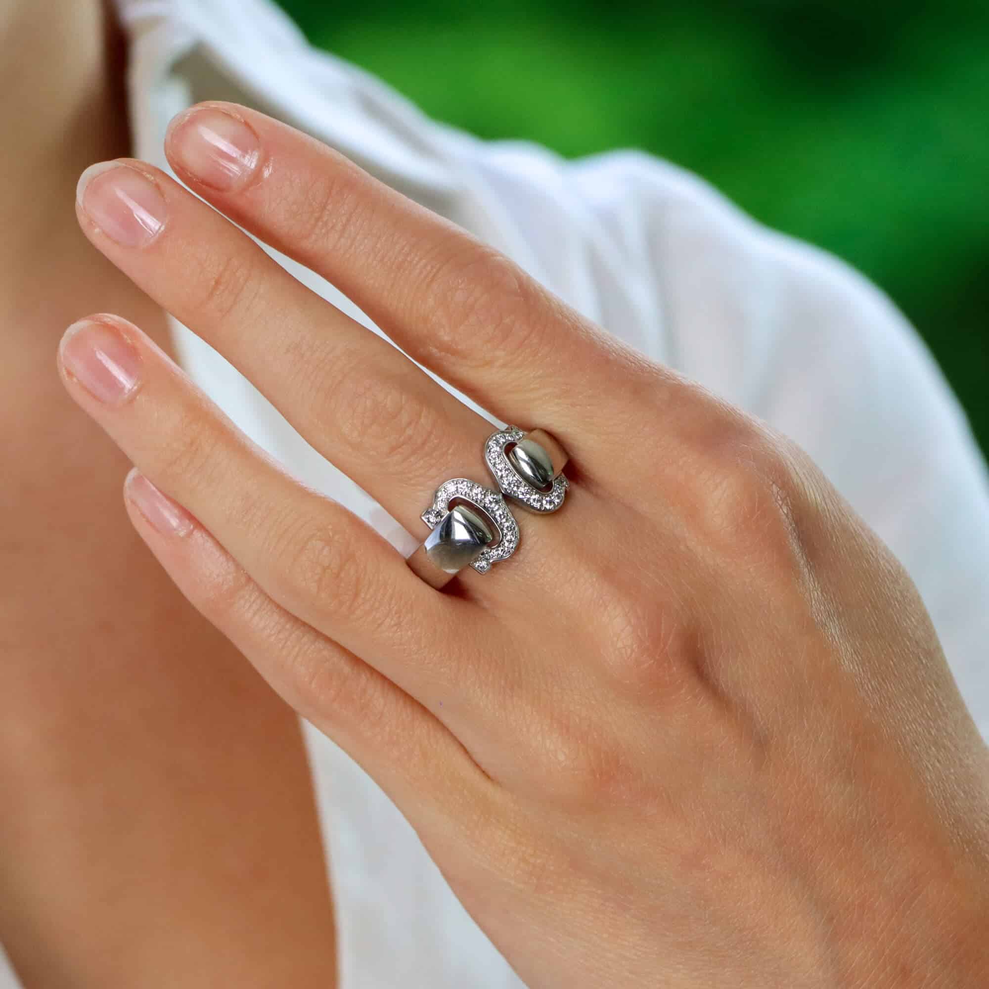 Vintage Cartier C de Cartier Diamond Ring at Susannah Lovis Jewellers