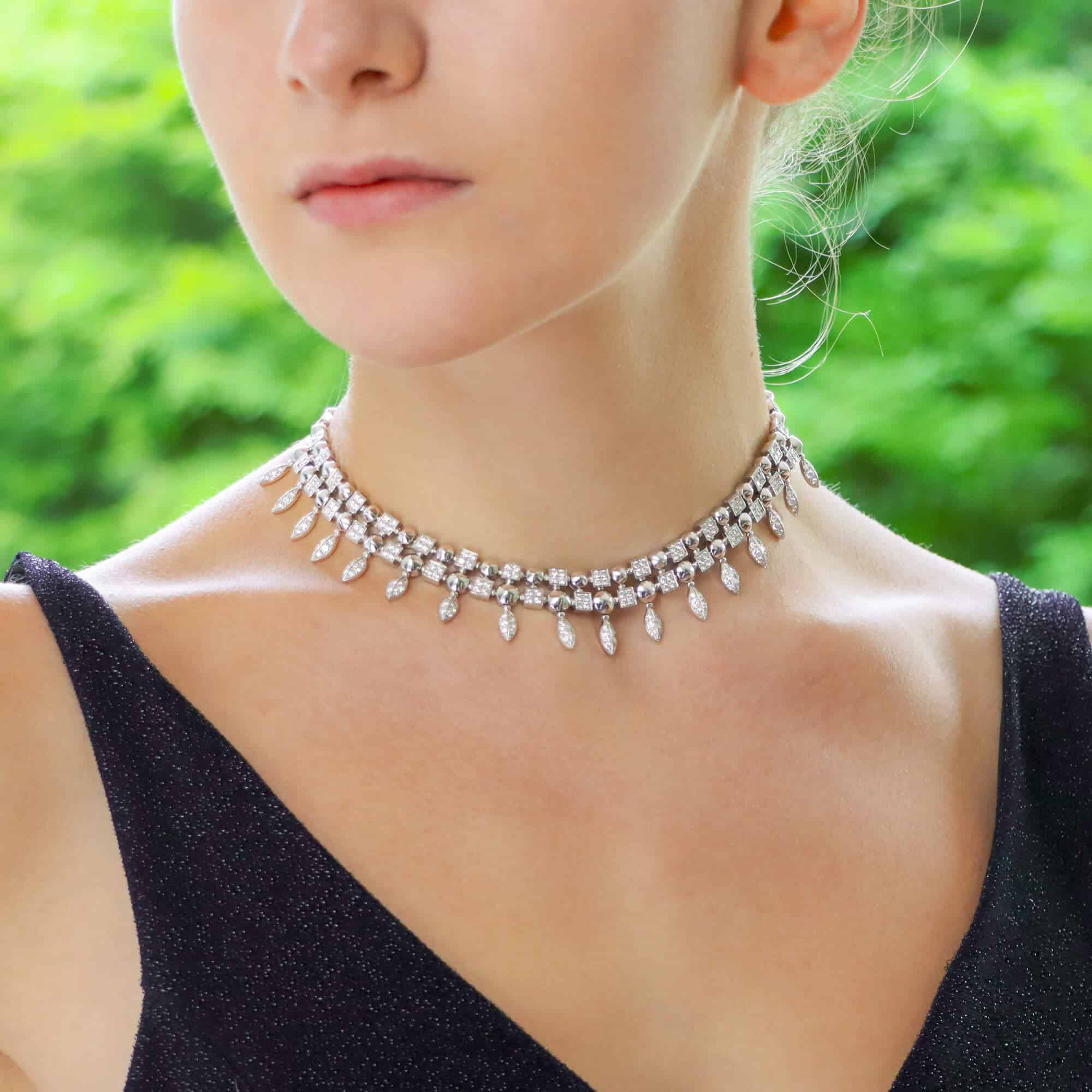 Vintage Bulgari Lucea Diamond Choker Necklace
