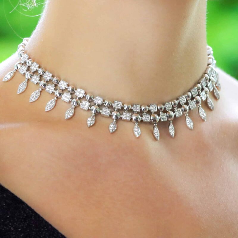 Vintage Bulgari 'Lucea' Diamond Choker Necklace