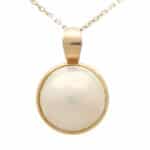 Vintage Mabe Pearl Pendant in 9k Gold