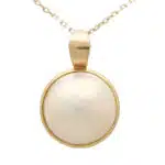 Vintage Mabe Pearl Pendant in 9k Gold