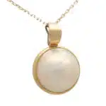 Vintage Mabe Pearl Pendant in 9k Gold