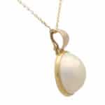 Vintage Mabe Pearl Pendant in 9k Gold