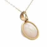 Vintage Mabe Pearl Pendant in 9k Gold