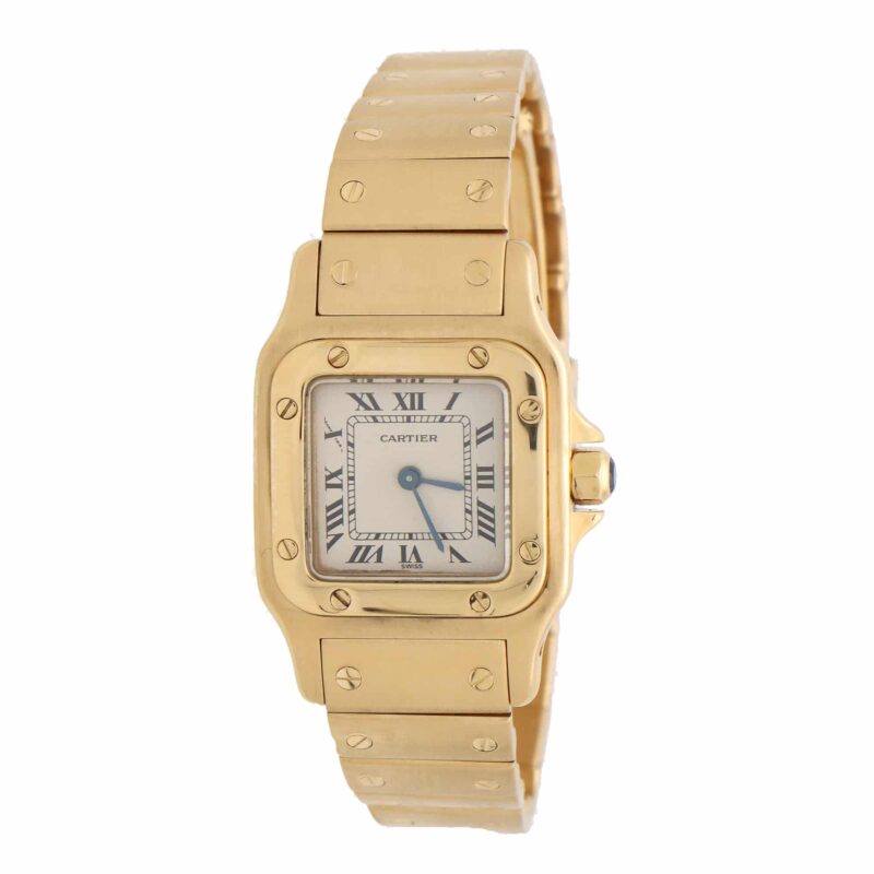 Vintage 18 carat gold Cartier Santos wrist watch