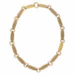 Vintage Victorian Chunky Link Necklace in Yellow Gold