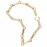 Vintage Victorian Chunky Link Necklace in Yellow Gold