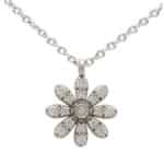 Vintage Tiffany & Co. Diamond Daisy Pendant Necklace