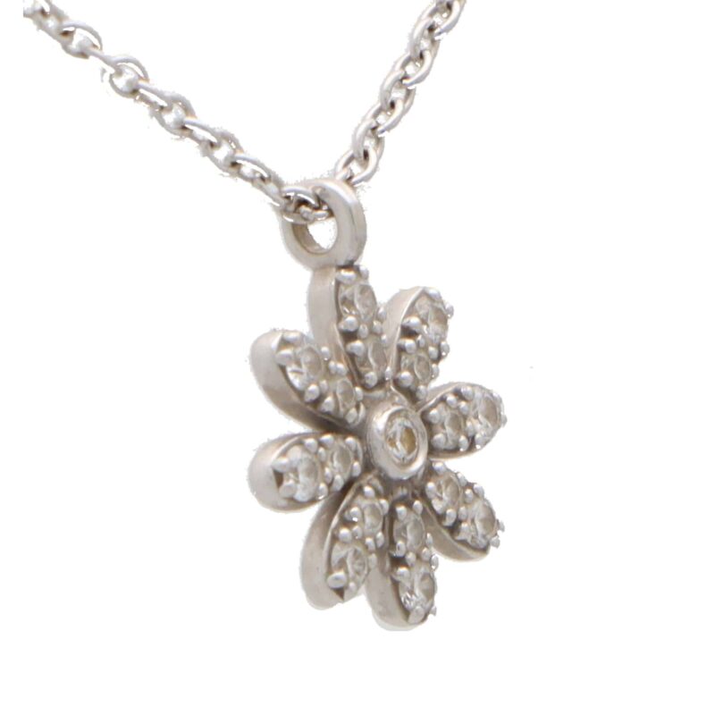 Vintage Tiffany & Co. Diamond Daisy Pendant Necklace