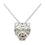 Vintage Panthère De Cartier Pendant Necklace in White Gold Vintage Panthère De Cartier Pendant Necklace in White Gold