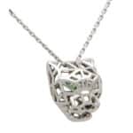 Vintage Panthère De Cartier Pendant Necklace in White Gold Vintage Panthère De Cartier Pendant Necklace in White Gold