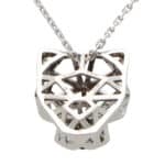 Vintage Panthère De Cartier Pendant Necklace in White Gold