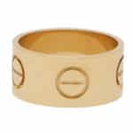 Vintage Cartier Wide Love Ring in Yellow Gold