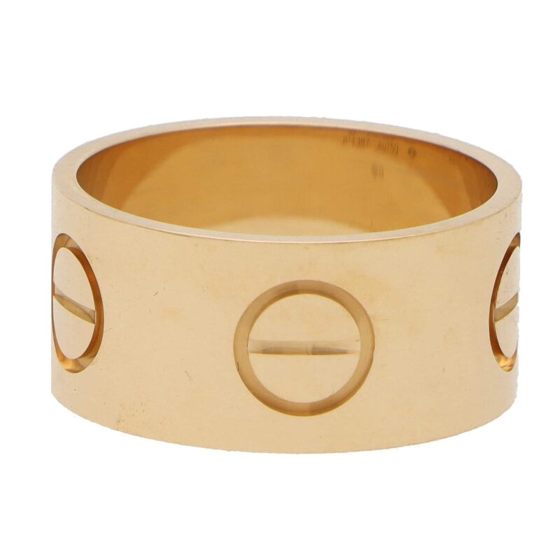 Vintage Cartier Wide Love Ring in Yellow Gold